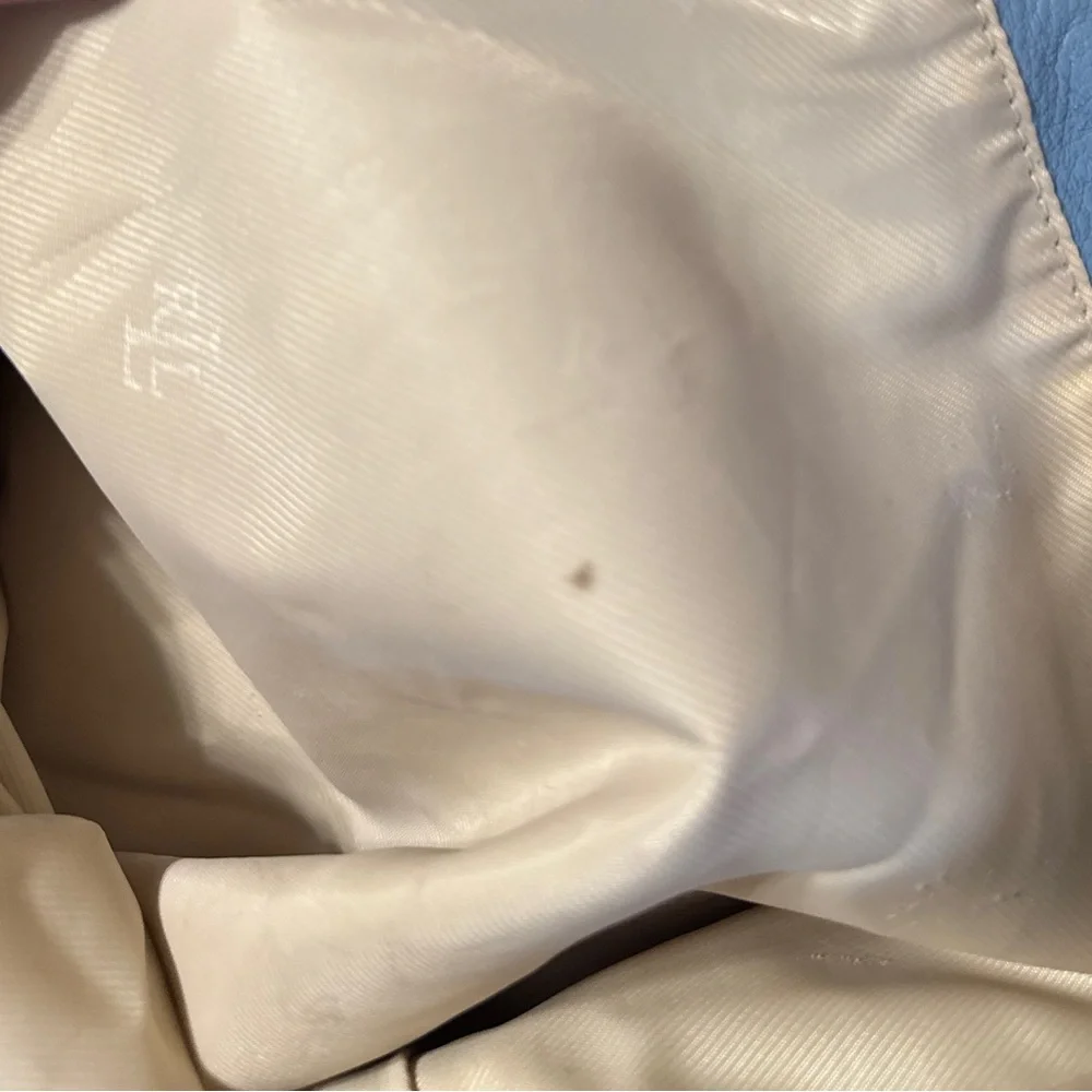 Lauren Ralph Lauren Braided Large Light Blue Purse - Picture 7 of 7